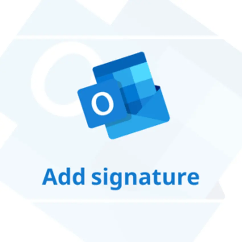 add signature in putlook