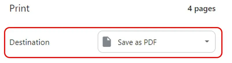 Save as PDF