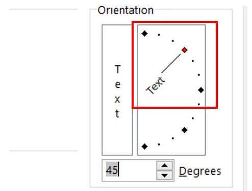 choosing the required angle