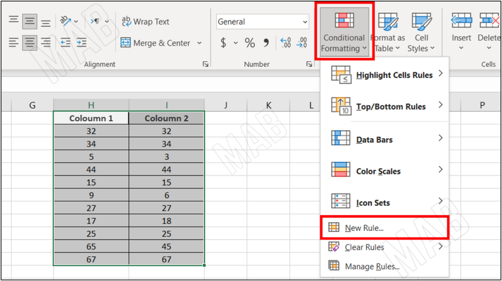 “Conditional Formatting”