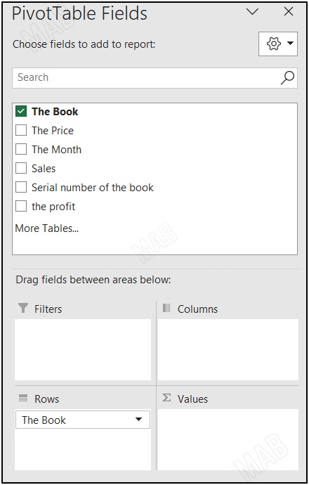 put the "book" within the "rows" 