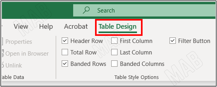 "Table Design"