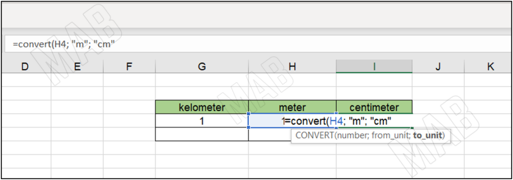 convert distance to "cm"