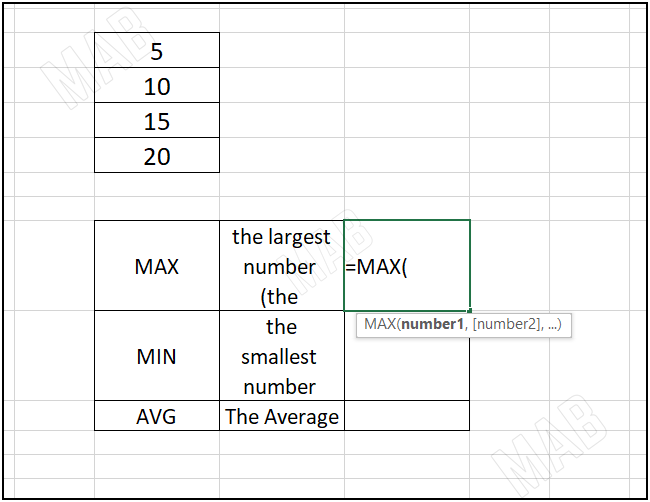  "=MAX(".