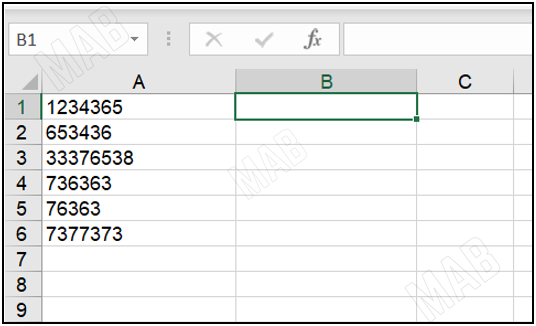 a column of numbers