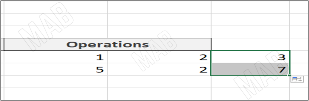 select the result cell and dragging down