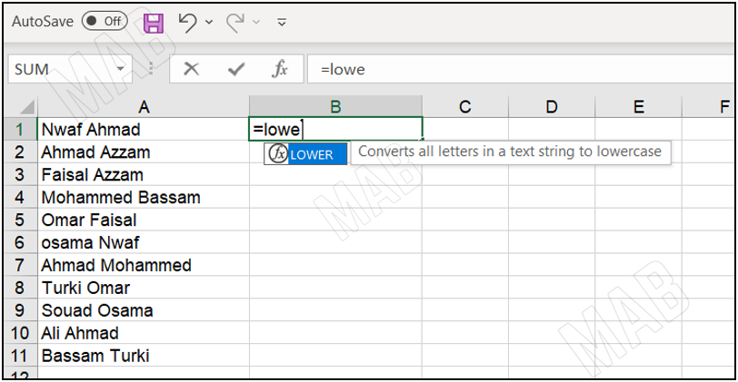 organize the information using "lower="