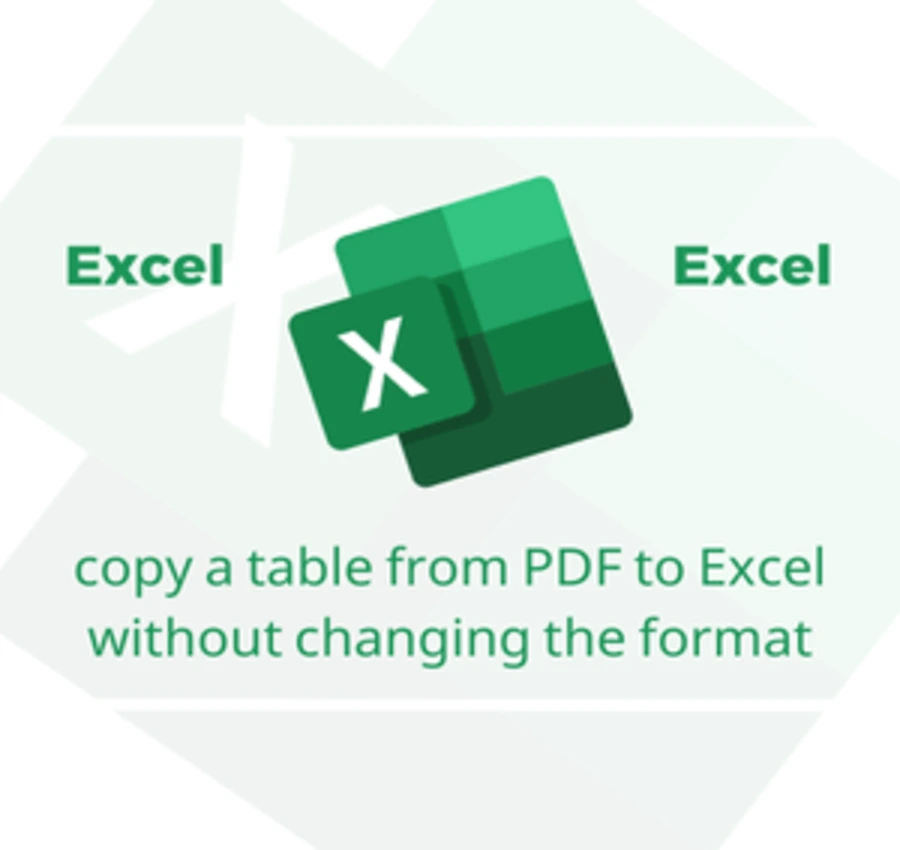 copy a table from PDF to Excel